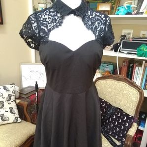 Original Sin Black Gothic skater Dress